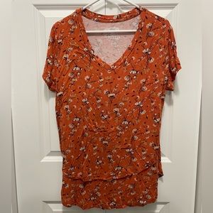 V-Neck Boyfriend Nursing Tee, XL